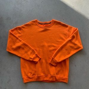 bright orange crewneck sweater size large